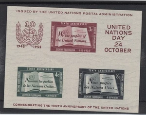 1955 Vereinten Nationen Block #38 Falz SCV 35 $ [g.1124] - Bild 1 von 3