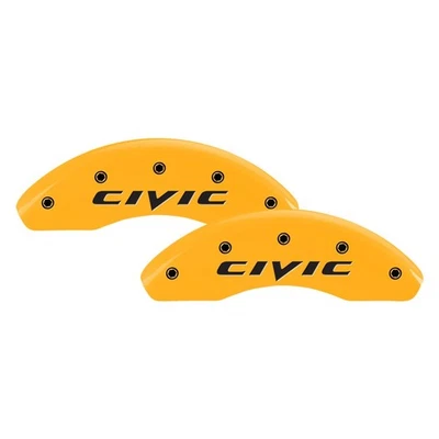 For Honda Civic 22-24 Caliper Covers Gloss Yellow Caliper Covers w Civic 2015 Foto 1 de 2