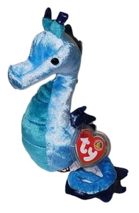 NM* Ty Beanie Baby TRIDENT the Seahorse (June 2005 BBOM) 7" NMWMTs (PLEASE READ) - Picture 1 of 11