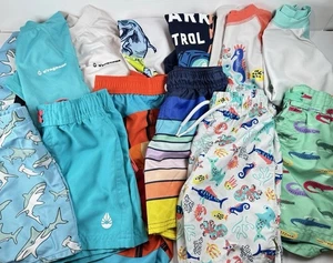 Paket 13 Jungen 4/5 5/6 Bademode Paket gemischte Marken Badehosen Oberteile Unterteile - Bild 1 von 24
