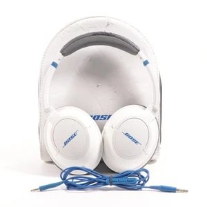 BOSE SoundTrue On Ear Headphones Wired w/Cord & Case Blue & White Needs New Pads - Picture 1 of 6