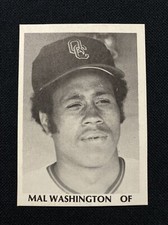 1975 TCMA Quad City Angels Team Set MAL WASHINGTON Minor League Card