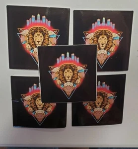 LION 🦁 SHEEPLE 🐑 MASK 😷 STICKERS ILLUMINATI PLANDEMIC HOAX 5 PACK LOT  - Picture 1 of 12
