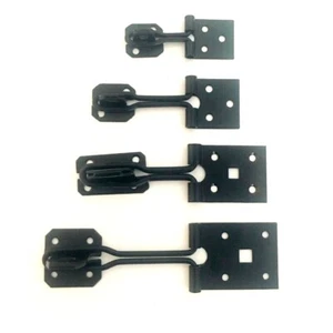 Hasps y grapas de alambre negro japonés con tornillos - Imagen 1 de 5