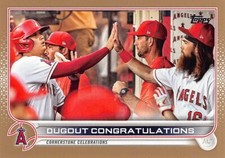 2022 Topps Gold #416 Dugout Congratulations/Ohtani/Marsh 0418/2022	p2s-26674