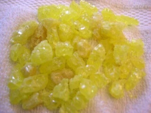 Sulfur crystal clusters El Desierto Bolivia 1/4-1/2 inch 5 gram lots 5-9 pieces - Picture 1 of 3