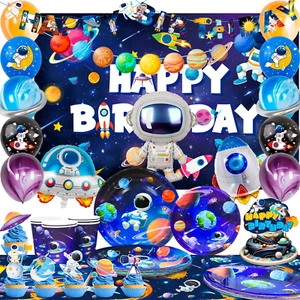 Space Astronaut Geburtstag Party Geschirr Deko Weltraum Mitgebsel Kinder Weltall - Bild 1 von 11