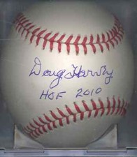 Doug Harvey HOF 2010 OML Autographed Signed OML Baseball COA