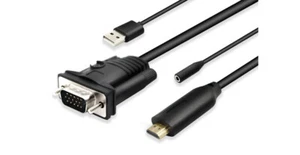 Easy HD 1080P To VGA Adapter Converter With Headphone Out Port - Picture 1 of 5