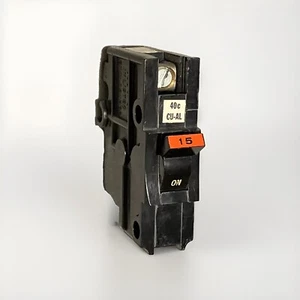 NA15 FPE NA115 15A AMP 1P POLO 120V Federal Pacific Breaker MANICO ROSSO NA - Foto 1 di 12