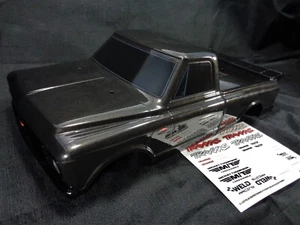Calcomanías rejilla parachoques de ala con carrocería negra pintada Traxxas Drag Slash para Chevrolet C10 - Imagen 1 de 5