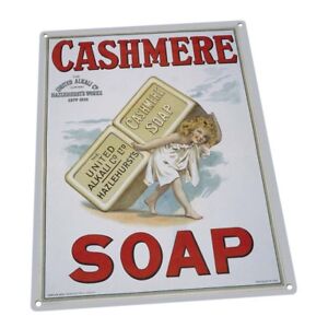 Cashmere Soap Metal Sign; Wall Decor for Bath or Laundry