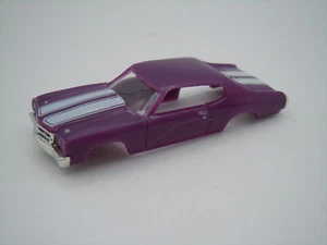 MODEL MOTORING PURPLE & WHITE '70 CHEVELLE SHELL ~ NEW ~ FITS AURORA TJET - Picture 1 of 7