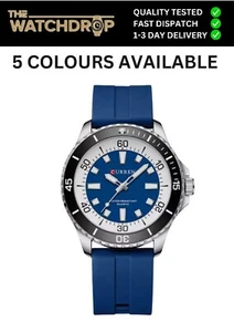 Herrenuhr Analog Silikon Uhr Rundes Zifferblatt Lässig Kautschukband Quarzuhren - Bild 1 von 15