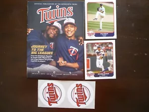 Minnesota Twins MLB Baseball Fan Gear - Magazine - 2 Player Cards - 2 Stickers - Picture 1 of 5