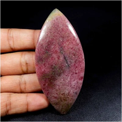 Natural Pink Polished Rhodonite Cabochon Marquise Shape Gemstone 263 Cts #10157 - Image 1 of 4