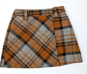 A Loves A Girls ClassicKids Girls Multi-color Plaid Faux Wrap Skort Skirt Size S - Picture 1 of 5