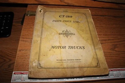 1944 Dealer No. CT-189  Parts Price List Motor Trucks International Harvester - Image 1 of 4