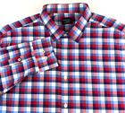 Untuckit Shirt Mens 2Xl Relaxed Red Blue Plaid Stever Hill Button Up Ls Stretch