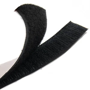Klettband selbstklebend 1 Meter lang 38mm breit schwarz, Set Haken & Flausch - Bild 1 von 5