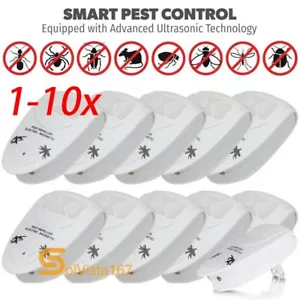 1-10x Ultrasonic Electronic Anti Mosquito Rat Mice Rodent Pest Control Repeller - Picture 1 of 11