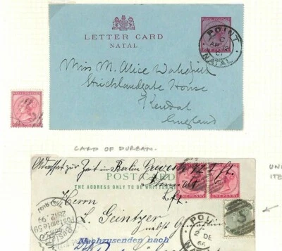 Sudáfrica NATAL *Punto* Papelería Carta Tarjeta QV Mejorado PPC NÚMEROS AF209 Foto 1 de 3