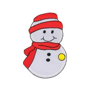 ag84★Schneemann Winter Aufnäher aufbügeln Bügelbild Patch Weihnachten 5 x 7,5 cm - Bild 1 von 9