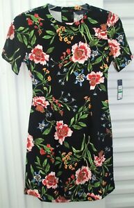Mini robe Rachel Rachel Roy Janie neuve avec étiquettes, SSL, taille : grand imprimé floral, noir 119 $