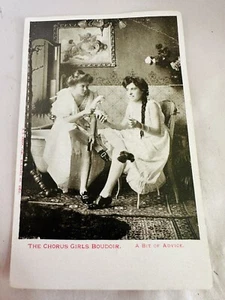 Schauspielerin im Chor Mädchen Boudoir, Postkarte "Ein bisschen Ratschläge" #690 - Bild 1 von 2