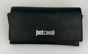 Just Cavalli Sunglasses Eyeglasses Case Soft Case Fold Over Large Black - Picture 1 of 11