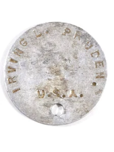 U.S. WWI, Identification tag   ,Aluminium - Picture 1 of 2