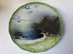 Villeroy&Boch V&B Wallerfangen Keramik Wandteller 32cm Seelandschaft um 1920 RAR - Picture 1 of 10