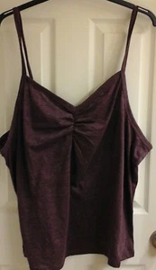 April Girl, burgundy, tank top,women's plus size 3X, stretch, NWT - Picture 1 of 4