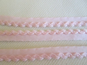 MINI BABY PINK RIC RAC Insertion Trim - choice of length - Picture 1 of 2