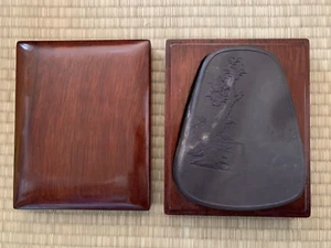 Duan Inkstone Laokeng (Old Pit) Pine tree Natural Stone Calligraphy Tankei - Picture 1 of 16