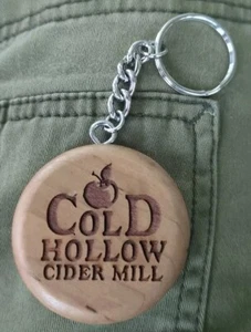Vintage Cold Hollow Cider Mill - Vermont - Schlüsselanhänger aus Holz - Bild 1 von 2