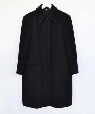 Vintage Womens GUCCI Coat Jacket Black Overcoat Alpaca Wool Buttons by Tom Ford - Image 1 of 4