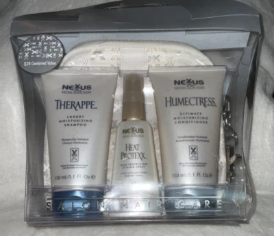 Nexxus Travel Set Zipper Bag Shampoo Conditioner 5.1 oz  Styling Spray 2 oz A15 - Image 1 of 4