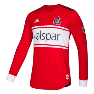 Chicago Fire MLS Adidas Men's Red Authentic On-Field Long Sleeve Jersey - Image 1 of 2