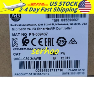 NUEVO Controlador EtherNet/IP EtherNet 24 E/S envío gratuito AB 2080-LC50-24AWB 2080LC5024AWB - Imagen 1 de 6
