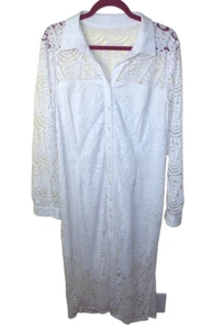 Rabbit rabbit rabbit designs long sleeve lace shirt dress size 18 - Picture 1 of 12