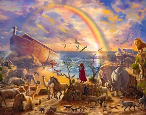 Noah's Ark Series Poster Print Wall Art Painting for Bedroom Home - Picture 1 of 2