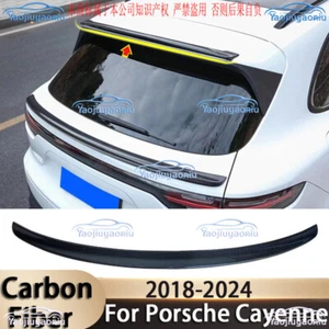 For Porsche Cayenne 2018-2024 Carbon Fiber Rear Roof Window Spoiler Black Wing - Bild 1 von 8