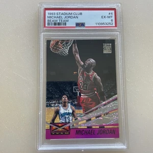 1993-94 Topps Stadium Club Beam Team Michael Jordan #4 PSA 6 HOF - Bild 1 von 3