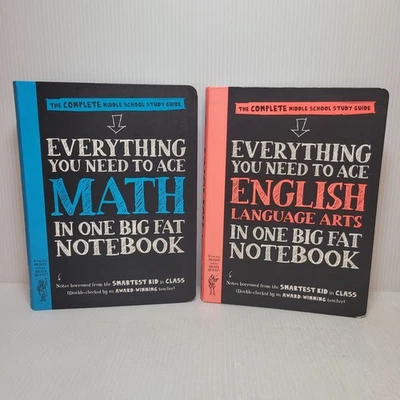 Everything You Need To Ace In One Big Fat Notebook ENGLISH MATH, 2 Book Lot, MS - Image 1 of 4