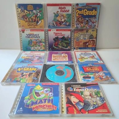 CD-ROM de PVC AÑOS 90 para niños Lote de 14 juegos - The Learning Company Foto 1 de 4