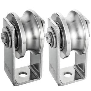 Shinico Cable Pulley Wheel Stainless Steel Bearing Inside Rope Pulley 2 Pack - Picture 1 of 6