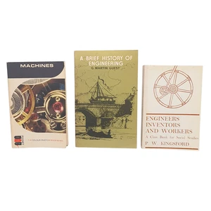 Vintage Engineering Science Book Bundle Industrial History Machines Invention - Picture 1 of 21