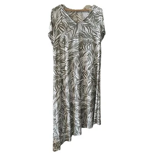 Chico's Travelers Women's 3 Asymmetrical Dress Tropical Beachy Resortwear New! - Picture 1 of 10