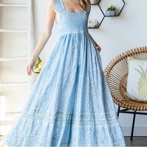 Mono Oli & Hali Ojales Calados Pierna Ancha - Azul Cenicienta Mediano - Imagen 1 de 9